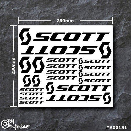 Scott sticker schwarz - sticker, |