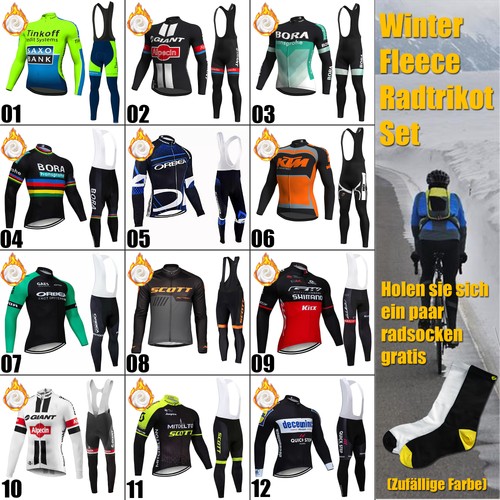 Fleece radtrikot set herren - radtrikot,