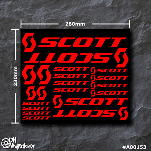 Scott sticker rot - rot, |
