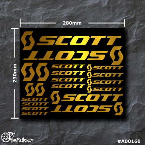 Scott sticker gold - sticker,