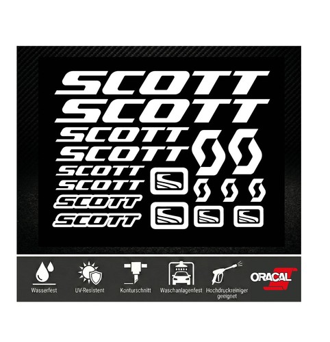 Scott premium aufkleber set - scott,