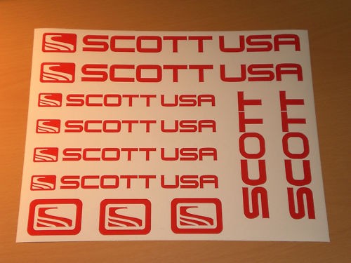 Scott usa aufkleber set - scott,